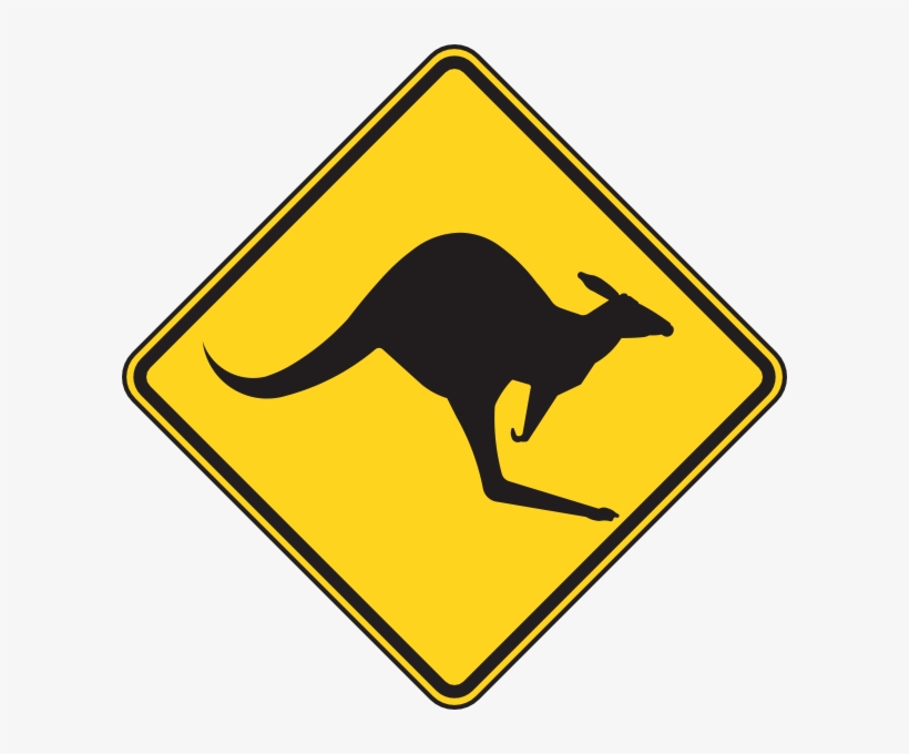 How To Set Use Kangaroo Warning Sign Svg Vector, transparent png download