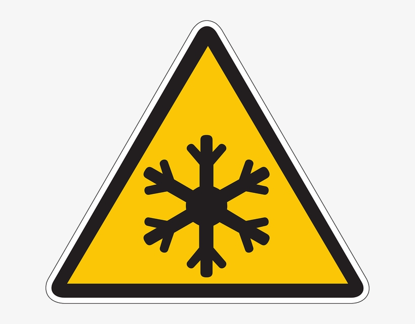Sign, Symbol, Low, Information, Snow, Warning, Flake - Fall Prevention, transparent png download