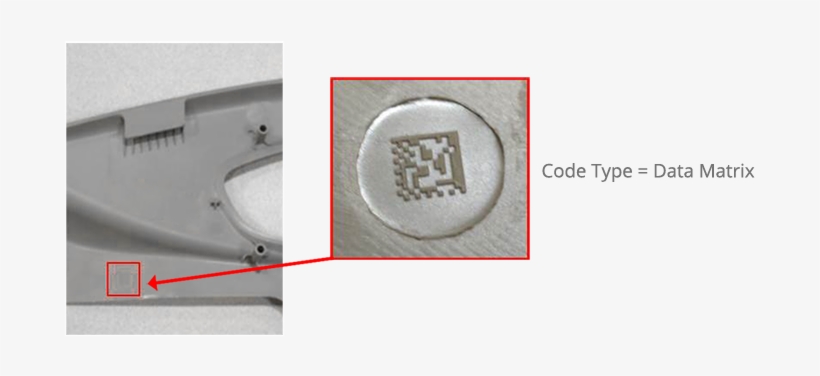 Laser A 2d Barcode/data Matrix Into An Injection Molded - Molded In Barcode, transparent png download
