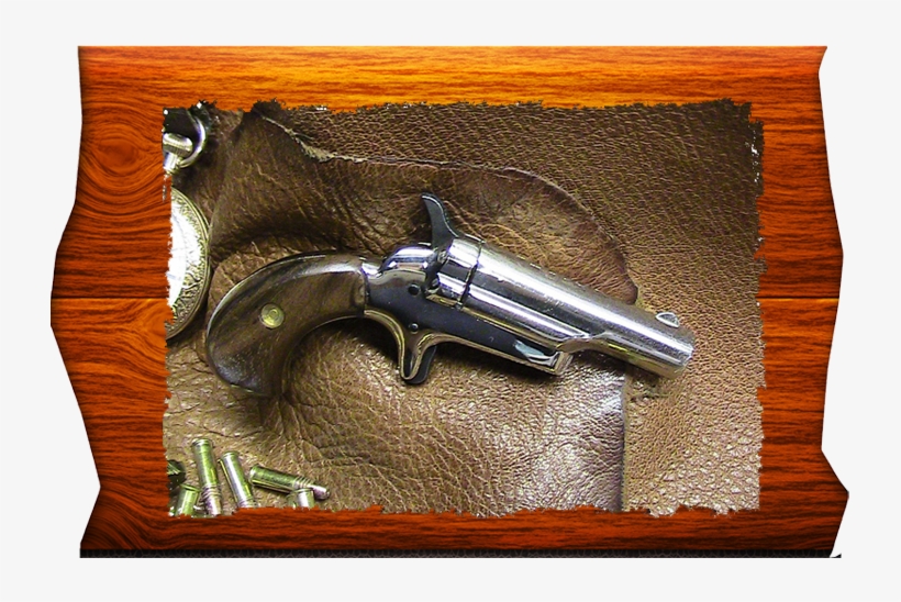 Silver Deringer Wood Frame - Revolver, transparent png download