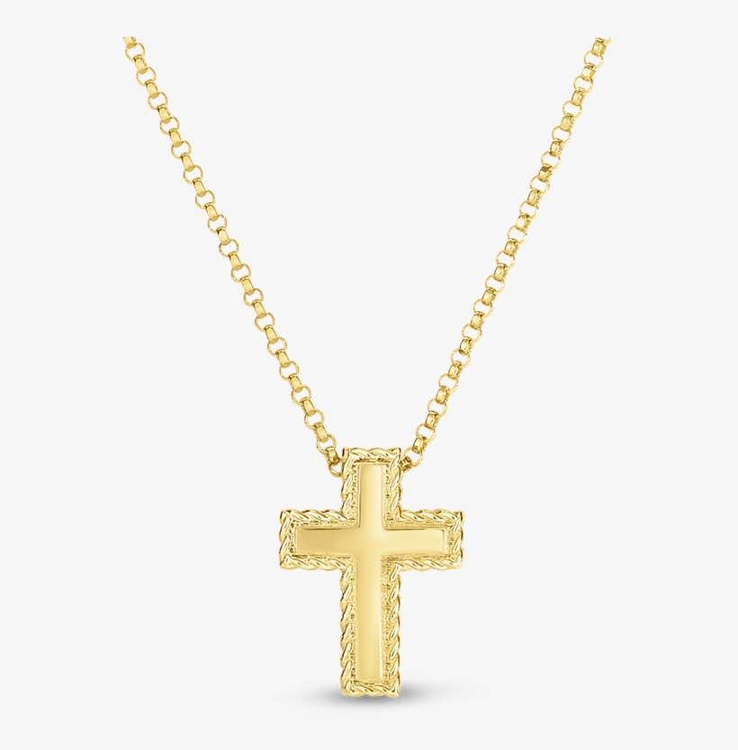 Roberto Coin 18kt Gold Small Princess Cross Pendant - Pendant, transparent png download