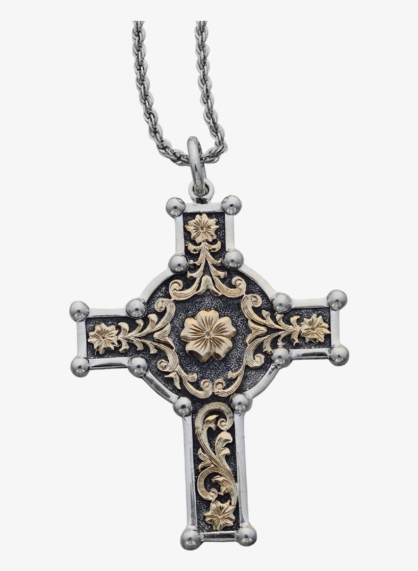 Vendor-unknown Collections Sterling Silver Cross With - Gold, transparent png download