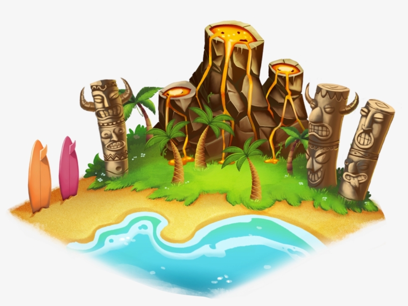 Hawaiian Habitat - Hawaii Habitat Dragon City, transparent png download