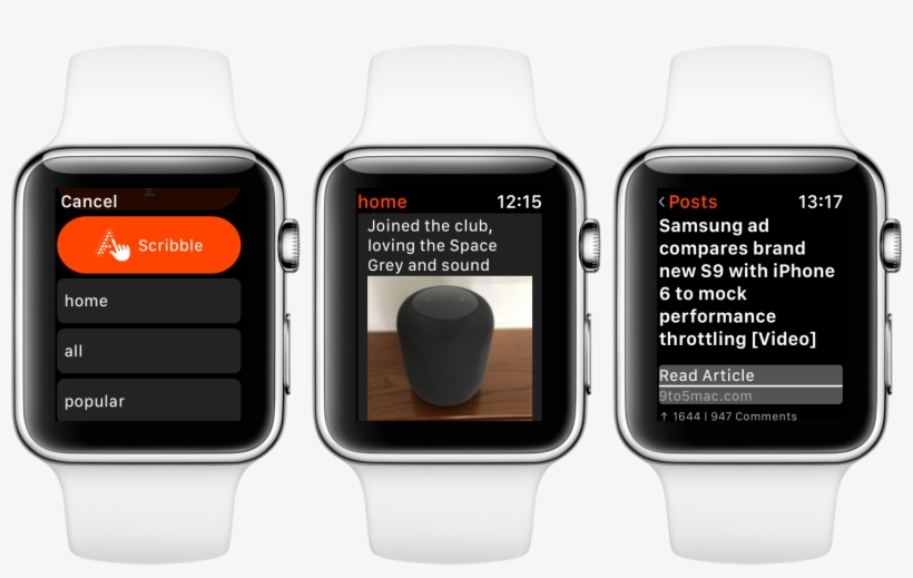 Nano Brings The Full Reddit Experience To Apple Watch - Apple Watch, transparent png download
