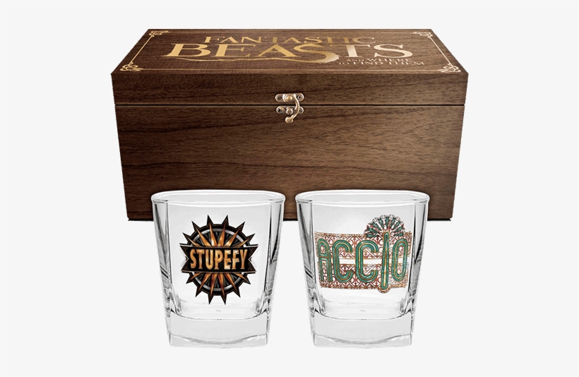 Logo Glasses In Gift Box 2 Pack - Black & Gold Stupefy Spell Graphic Tote Bag, transparent png download