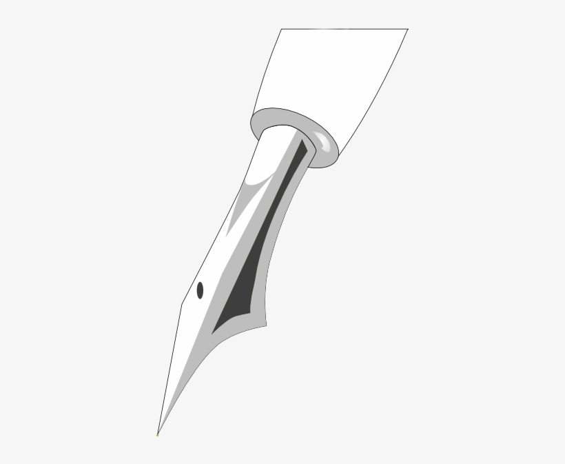 Clipart Transparent Library Clip Art At Clker - Fountain Pen Black And White, transparent png download