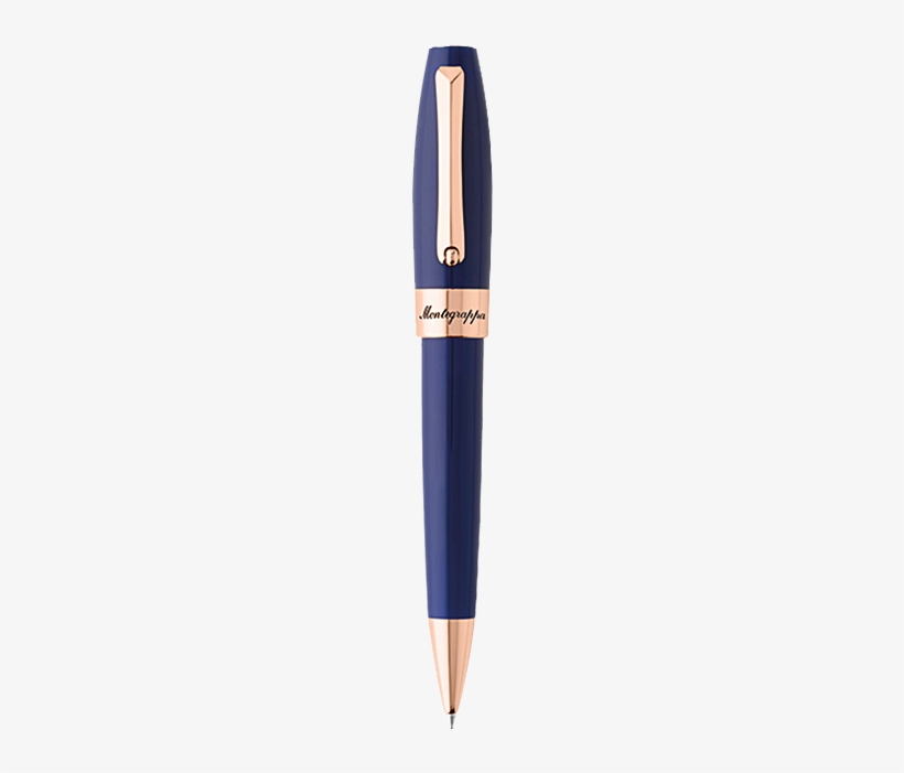 Montegrappa Fortuna Ballpoint Pen In Navy Ballpoint - Blue And Gold Pen, transparent png download