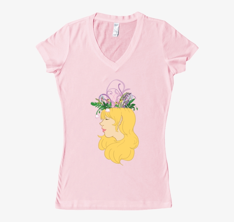 Flower Crown Women's V-neck - Peggy Zina, transparent png download