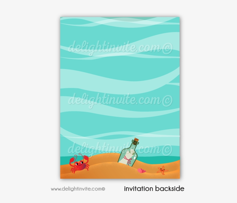 Under The Sea Mermaid Swim Party Invitations - Illustration, transparent png download