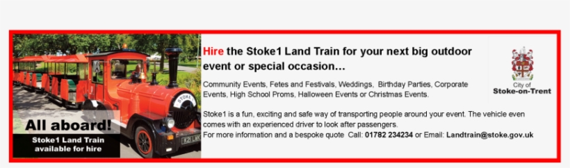 Stoke1 Land Train - Train, transparent png download