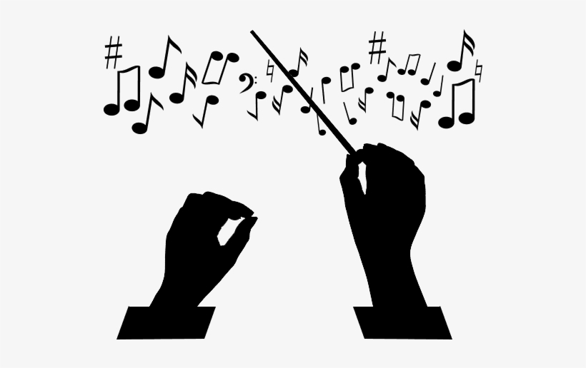 Manos-musica - Hands Of A Conductor Clipart, transparent png download