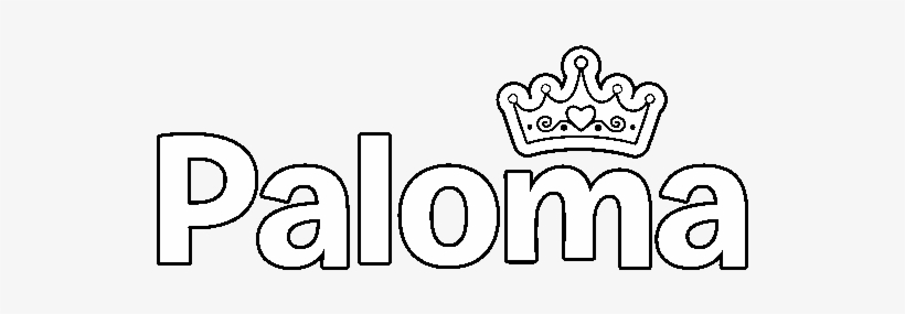 Dibujo De Nombre Paloma Para Colorear - Nombre Paloma Para Colorear, transparent png download