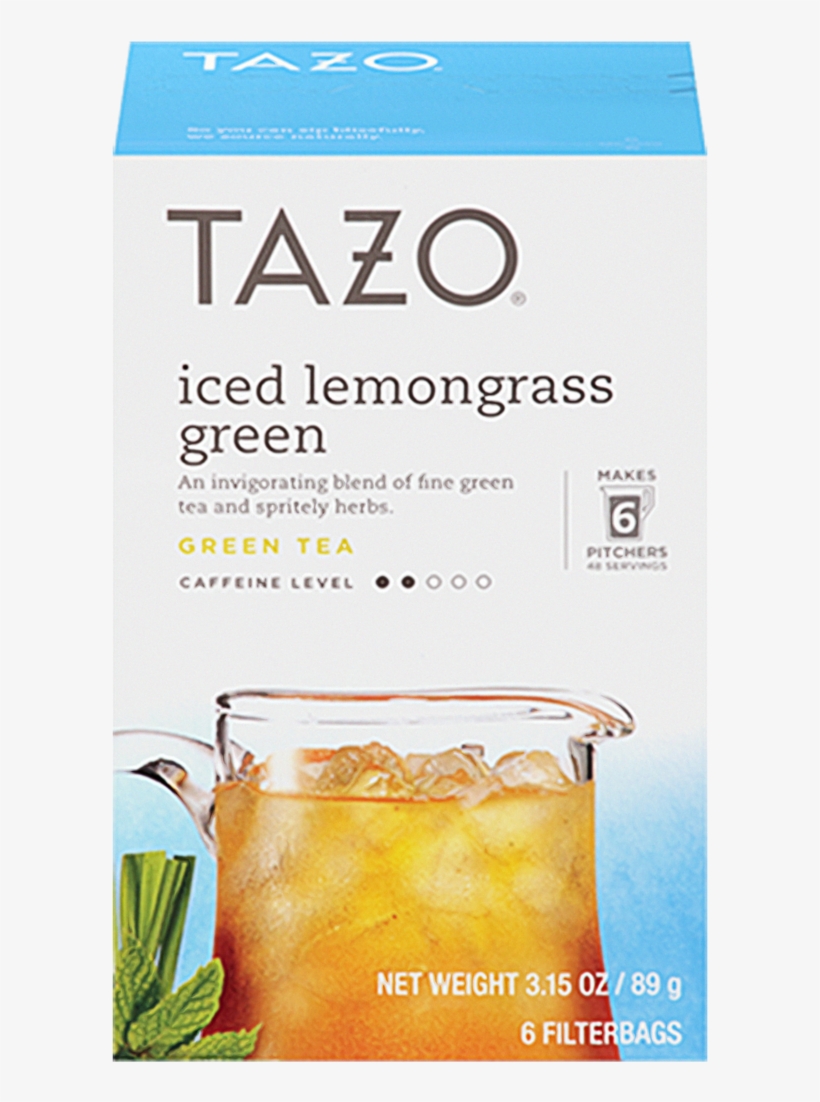 Tazo Iced Lemongrass Green 6ct - Tazo - Iced Green Tea - 6 Tea Bags, transparent png download