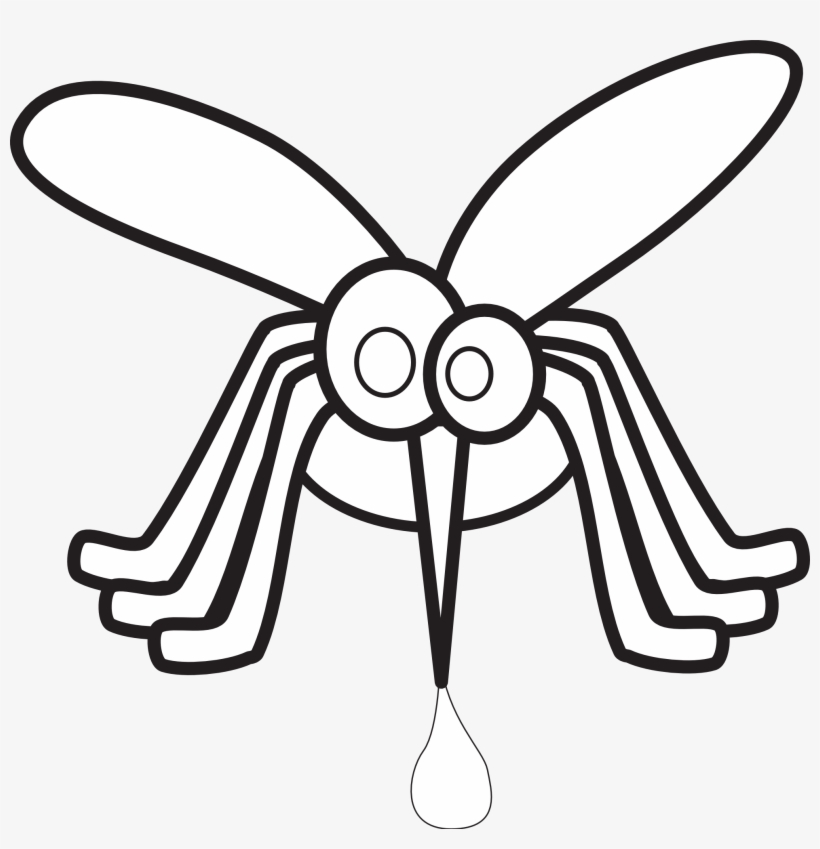 Image Stock Pencil In Color - Black And White Clip Art Mosquito, transparent png download