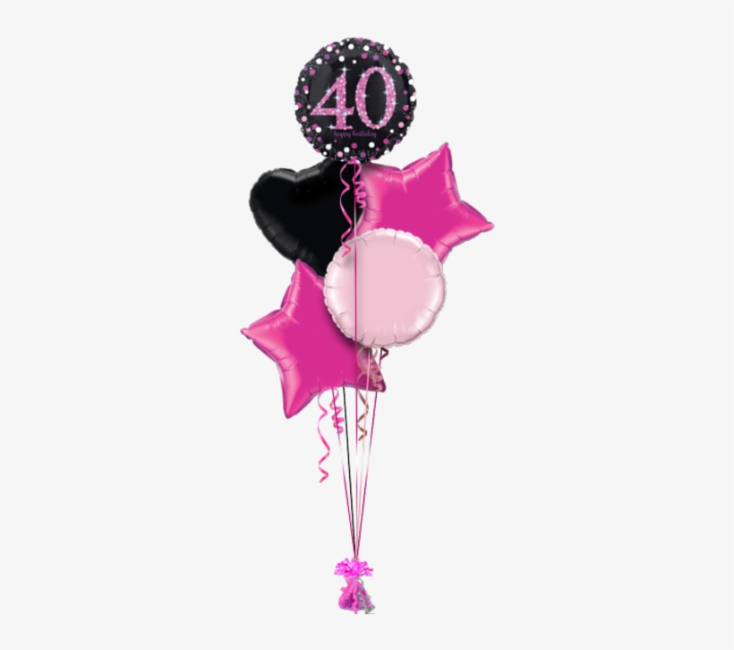 Pink Glimmer Confetti 40th Birthday Special Age Balloon - Happy Birthday Sister Balloon, transparent png download