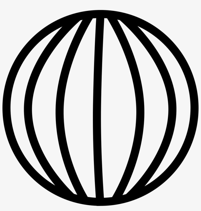 Earth Globe With Vertical Lines Grid Comments - Globe With Vertical Lines, transparent png download