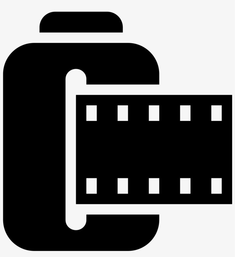 Film Roll Filled Icon - Photograph, transparent png download