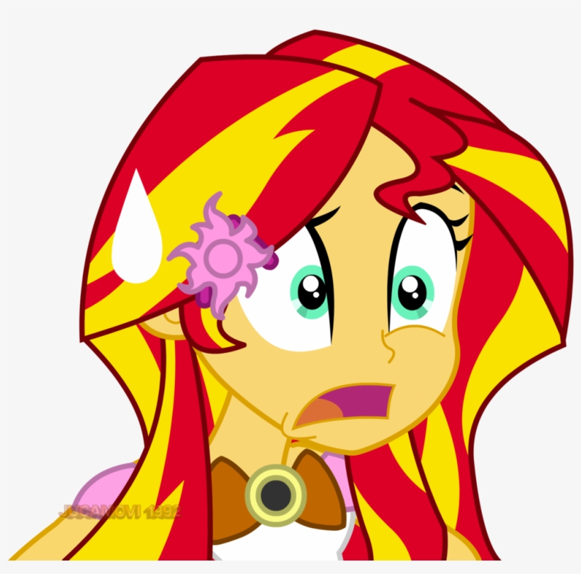 Jucamovi1992, Clothes, Equestria Girls, Female, Hairclip, - Sunshet Shimmer Shocked, transparent png download