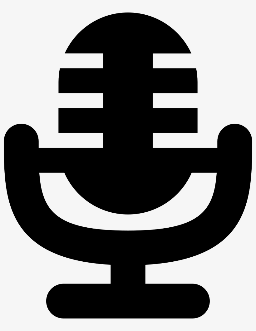 Microphone Black Silhouette Variant - Microfone Silhueta, transparent png download