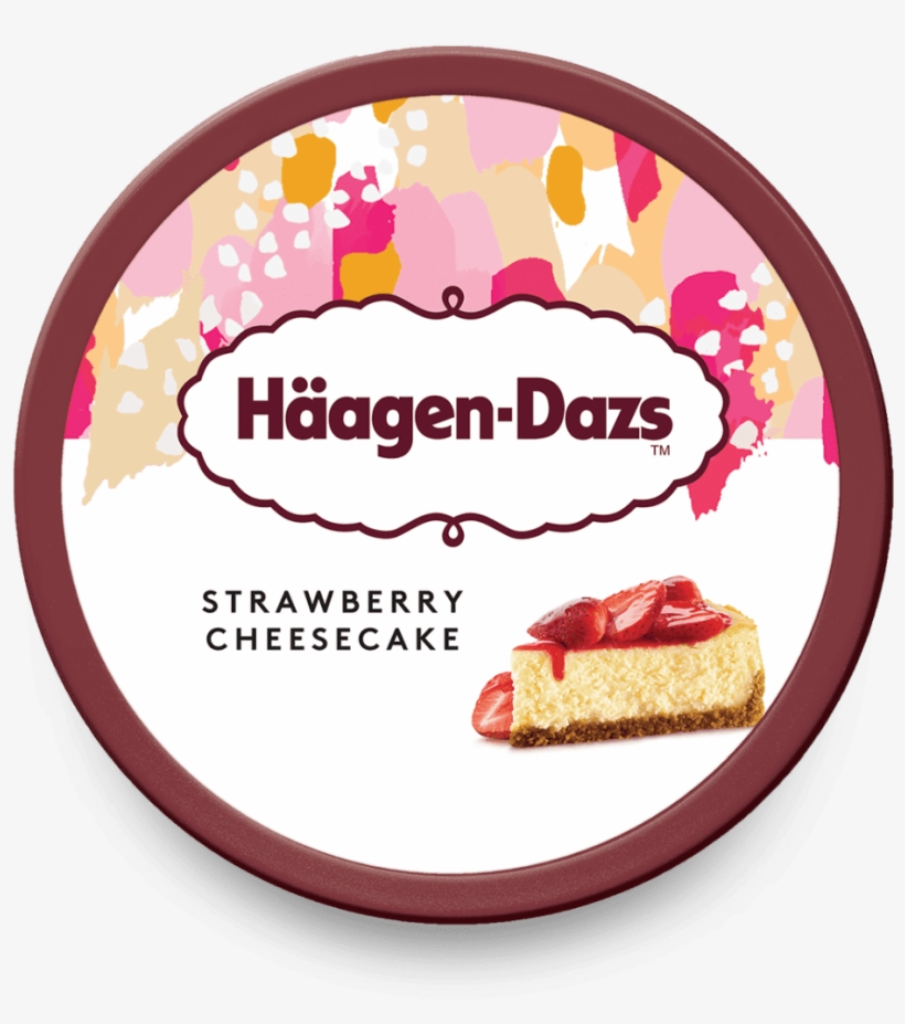 Strawberry Cheesecake Pint - Haagen Daz Strawberry Cheesecake Ice Cream, transparent png download
