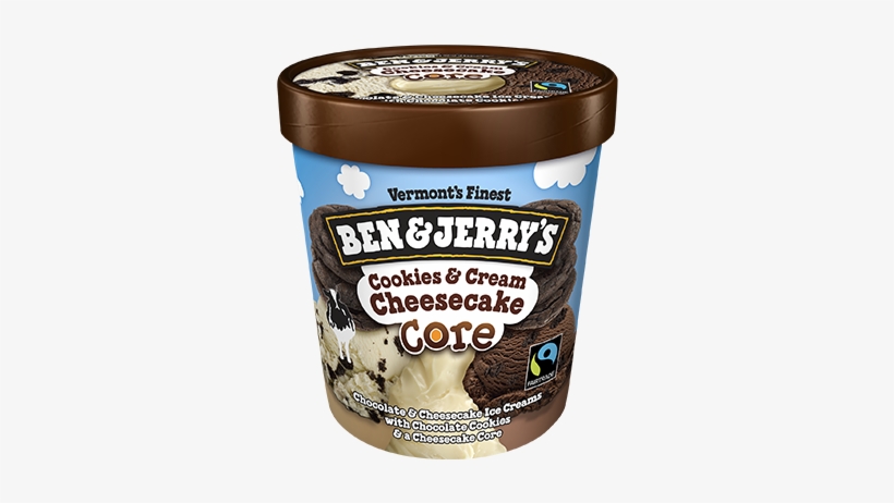 Cookies & Cream Cheesecake Core Pint - Cheesecake Ice Cream Ben And Jerry's, transparent png download