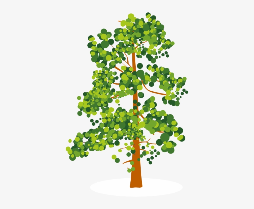 Green Brown Abstract Tree Svg Clip Arts 396 X 595 Px, transparent png download