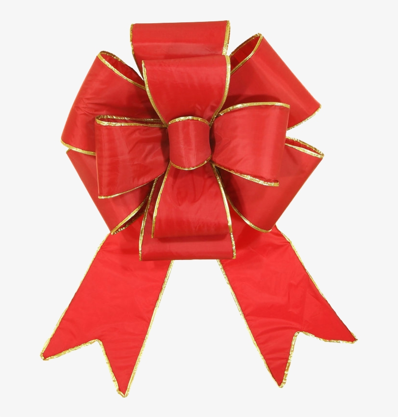 Holiday Bow Png Transparent - Red And Gold Christmas Bow Png, transparent png download