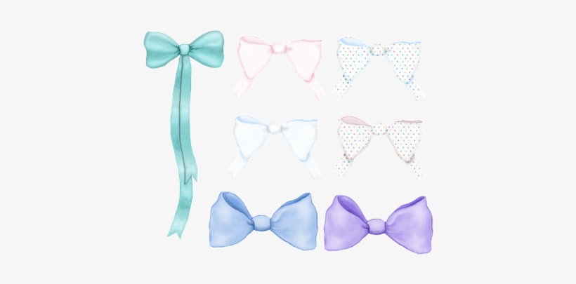Bow Ribbon Element Decoration Accent Pink - Blue, transparent png download