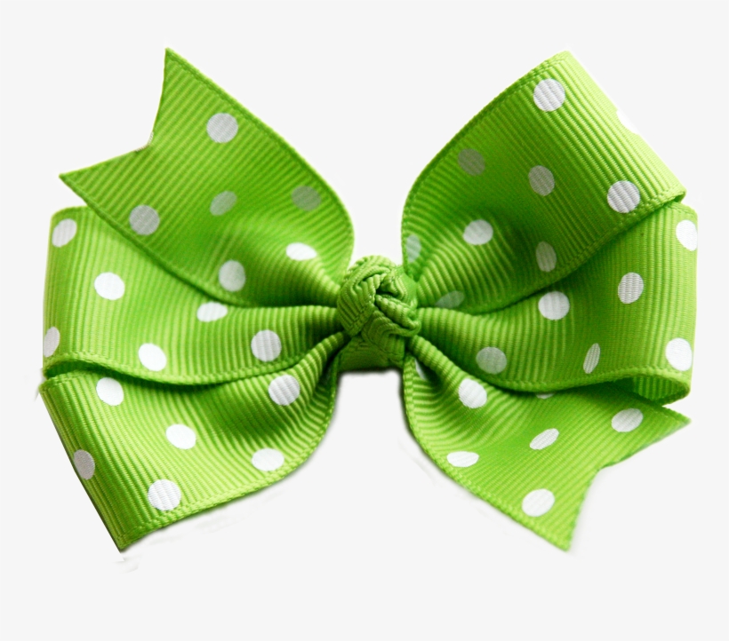 Green Christmas Bow Png - Polkadot Green Bow Png, transparent png download