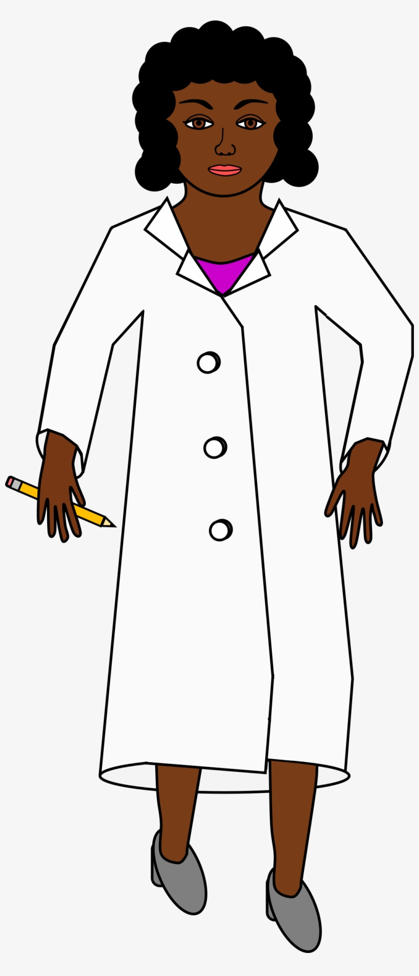 Big Image - Black Woman Scientist Cartoon, transparent png download