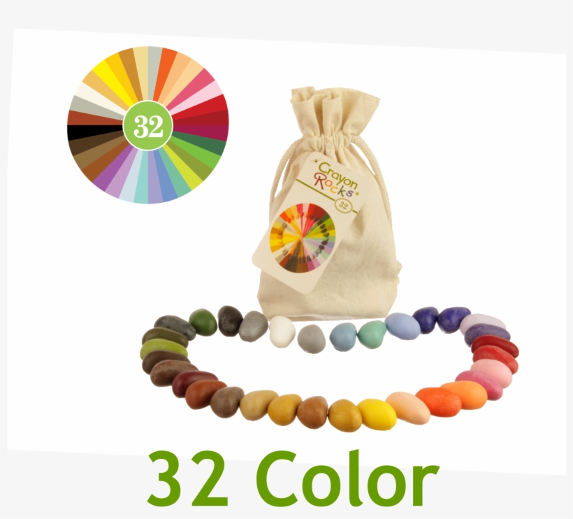 Draw, Write, Smilecreate, Train, Sustain - Kredki Crayon Rocks W Pudełku 64 Sztuki - 32 Kolory, transparent png download