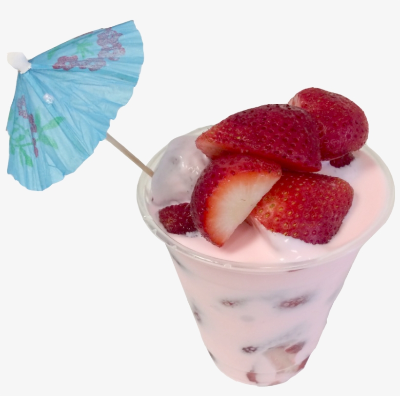 Raspa Fresa Con Crema Houston, Menu, Strawberries And - Raspados Beso De Angel, transparent png download