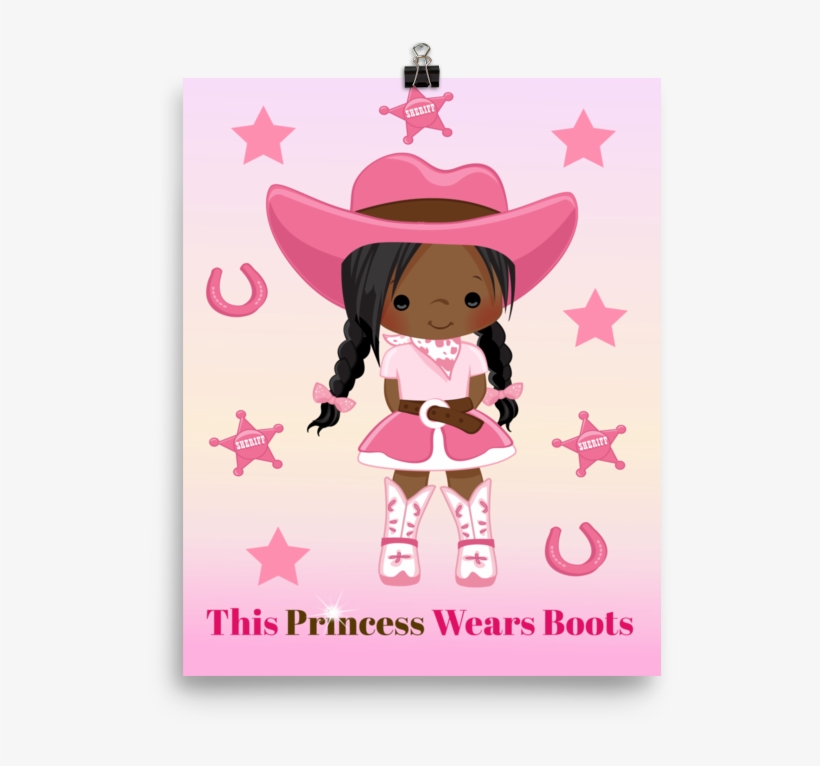African American Cowgirl Poster - African American Cowgirl Cartoon Png, transparent png download