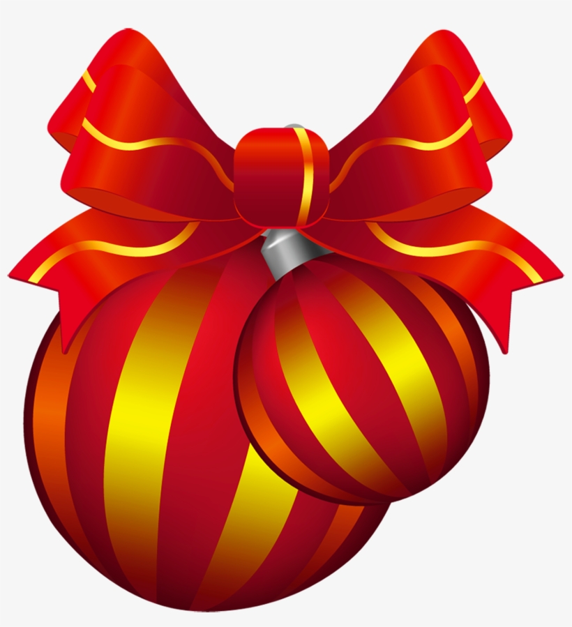 Two Transparent Red And Yellow Christmas Ball - Imagenes De Motivos Navideños, transparent png download