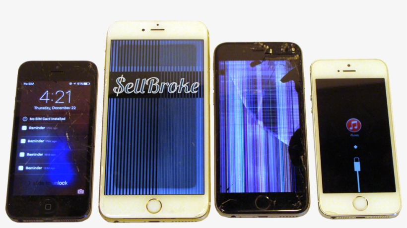 Broken Iphones To Sell Online - Mobile Phone, transparent png download