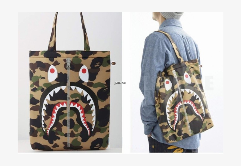 Bape Shark Tote Bag, transparent png download