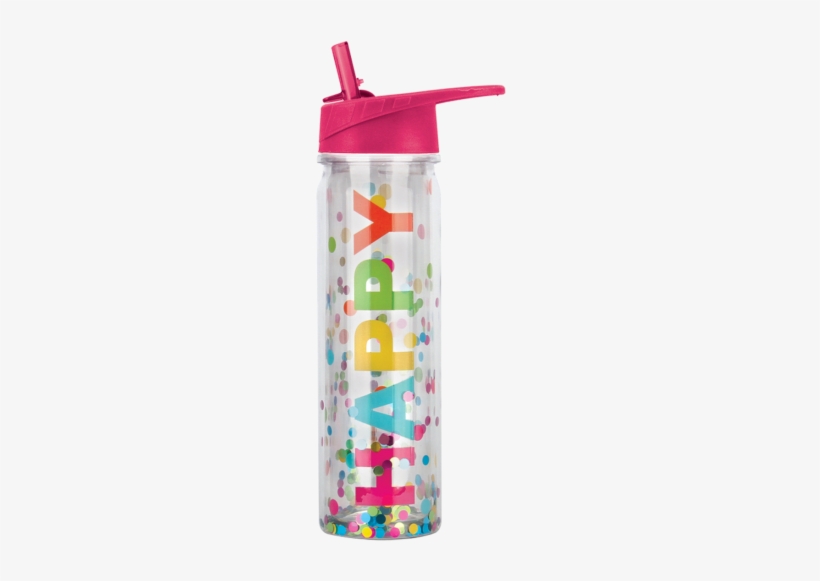 Picture Of Happy Confetti Water Bottle - Water, transparent png download