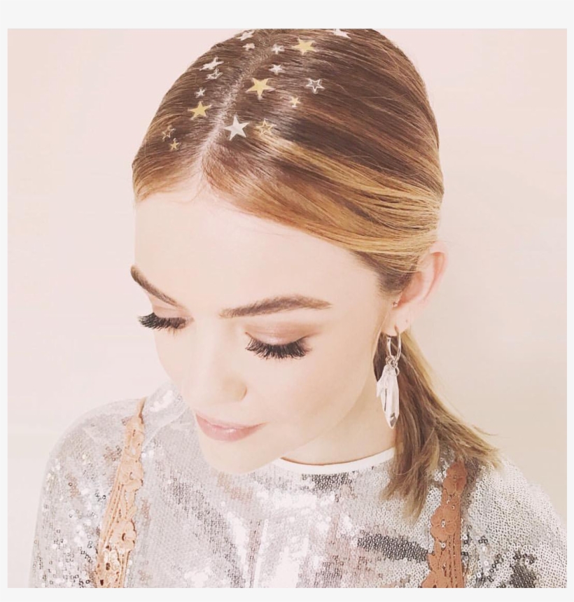 Glitter Roots, Confetti And Beads - Lucy Hale Hair Tattoo, transparent png download