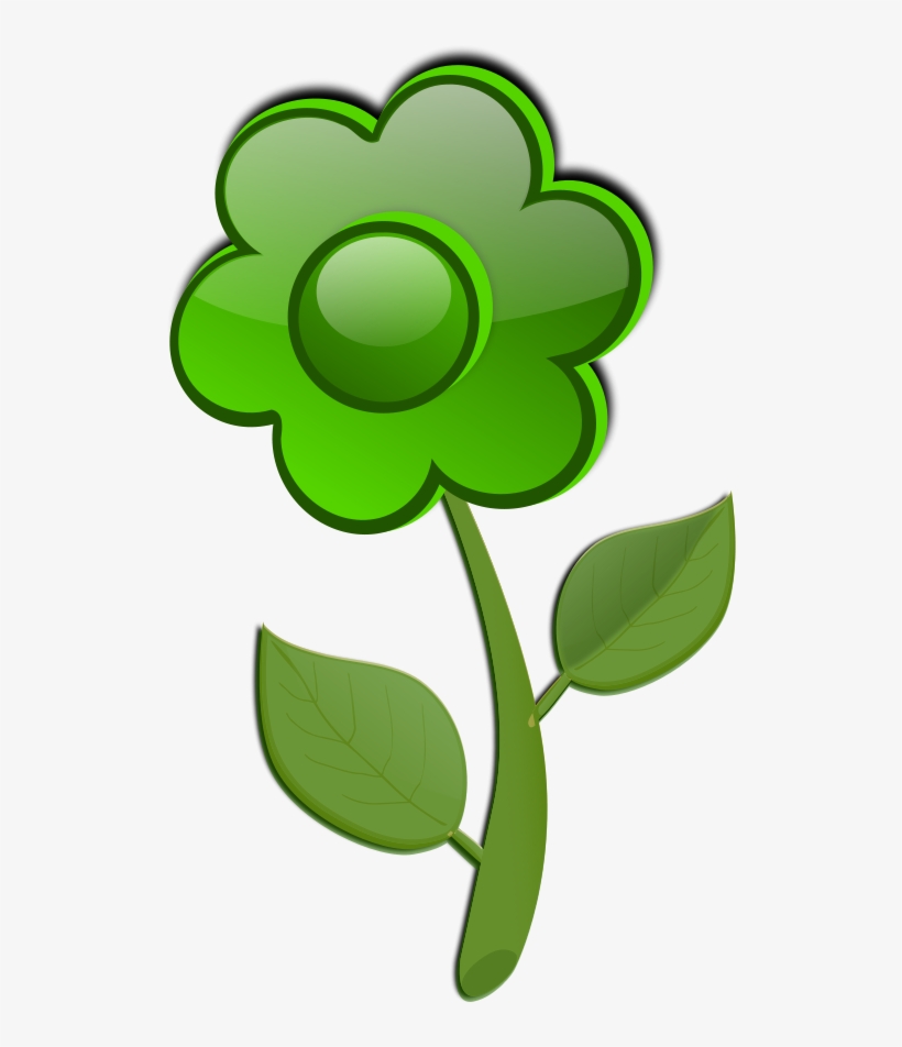 This Free Clipart Png Design Of Flower Green, transparent png download