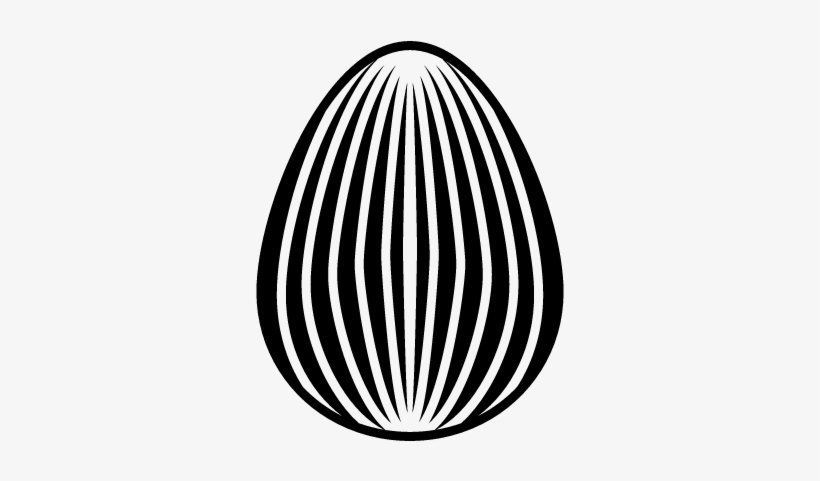 Easter Egg Of Elegant Design With Thin Vertical Lines - Egg, transparent png download