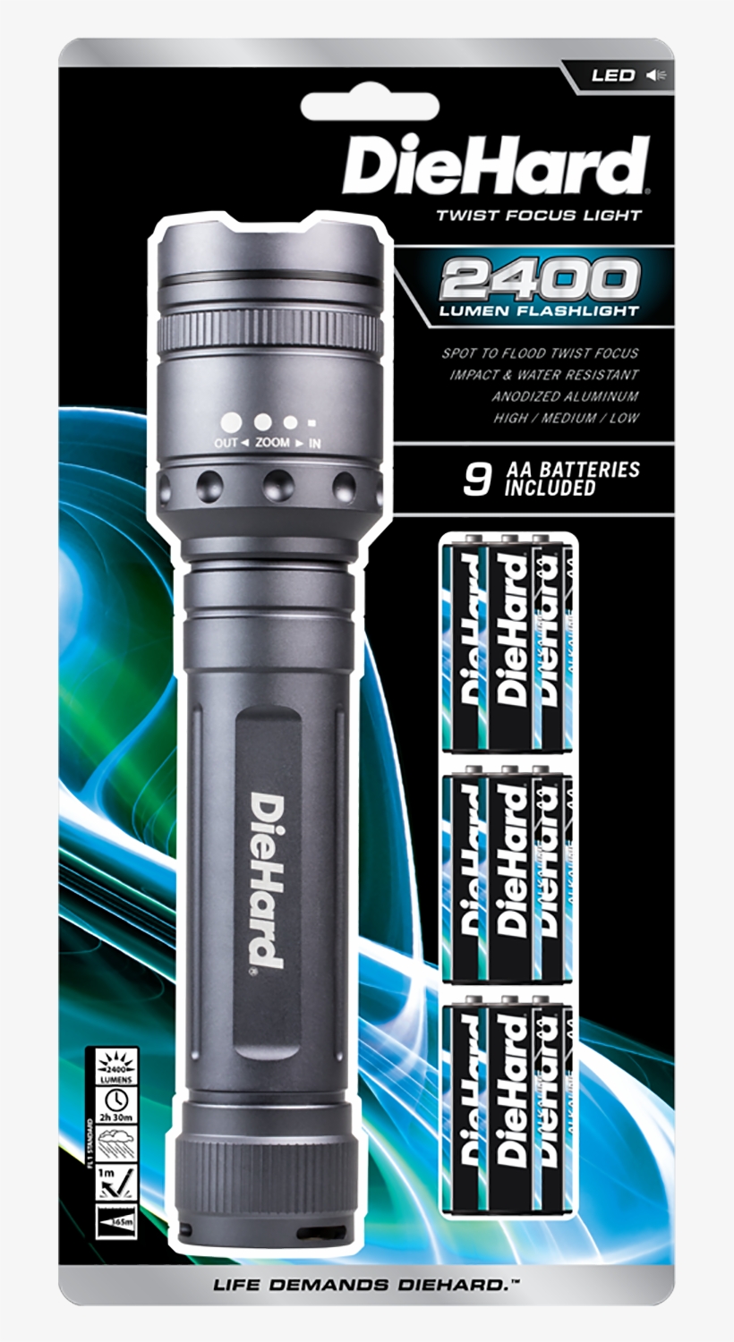 Diehard Twist Focus 2,400 Lumen Flashlight - Diehard Led Net Lights - Multi-colored - 70 Count, transparent png download