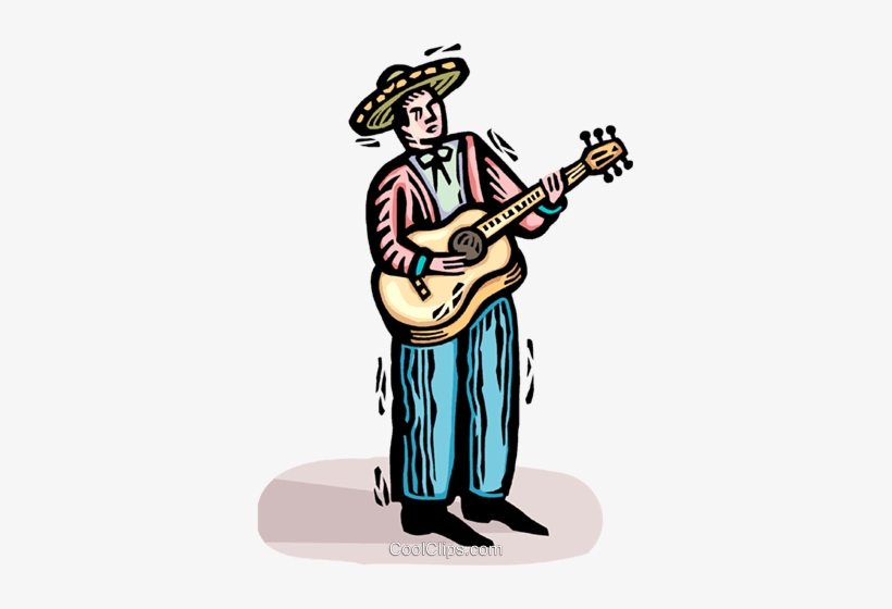 Guitar Player Royalty Free Vector Clip Art Illustration - Illustration, transparent png download