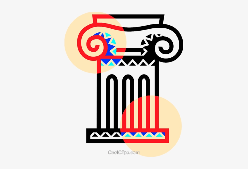 Roman Pillar Royalty Free Vector Clip Art Illustration - Graphic Design, transparent png download