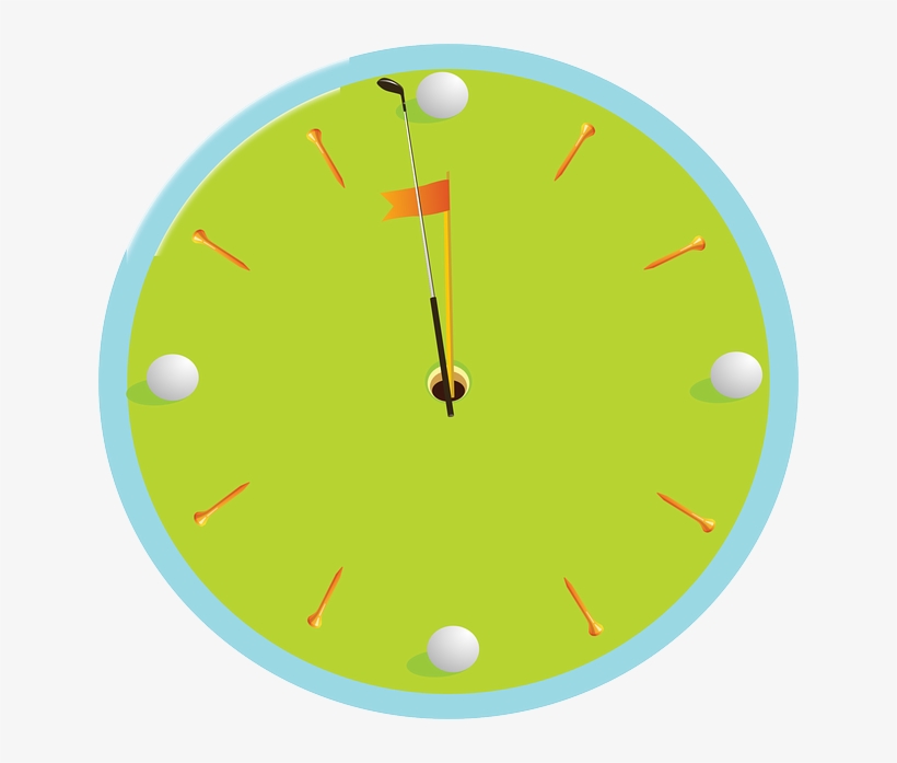 Golf, Ball, Clock, Tee, Putter - Circle, transparent png download