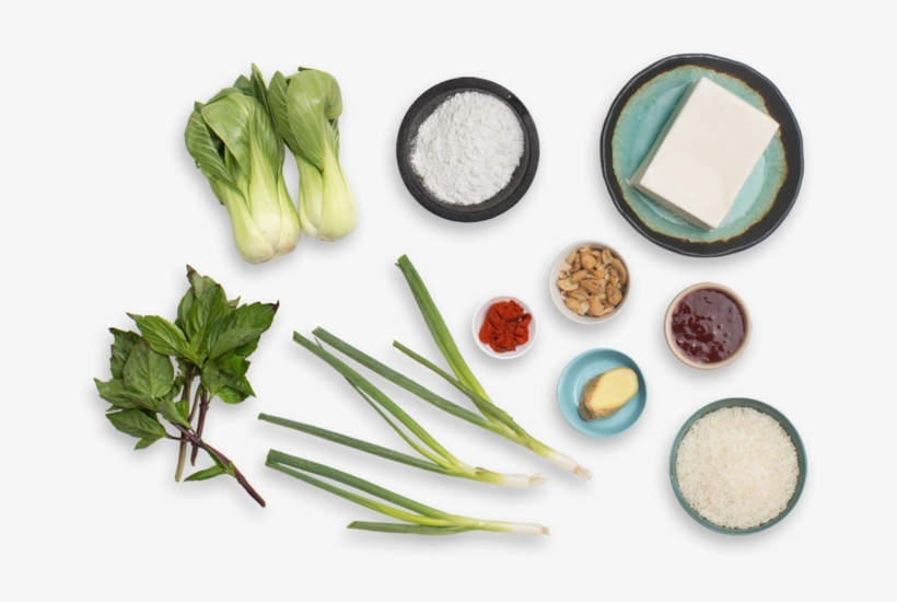 Crispy Tofu & Bok Choy Red Curry With Jasmine Rice, - Thai Curry Thai Basil, transparent png download