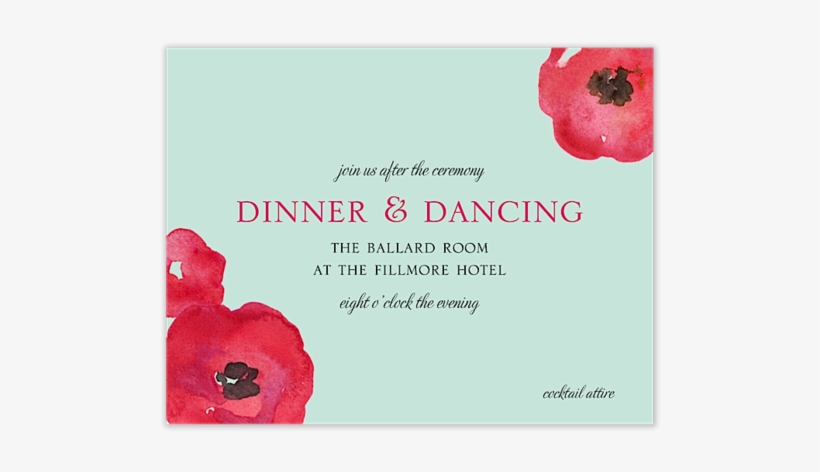 Painted Poppies Reception Card - Pfaltzgraff 16-piece Painted Poppies Dinnerware Set, transparent png download
