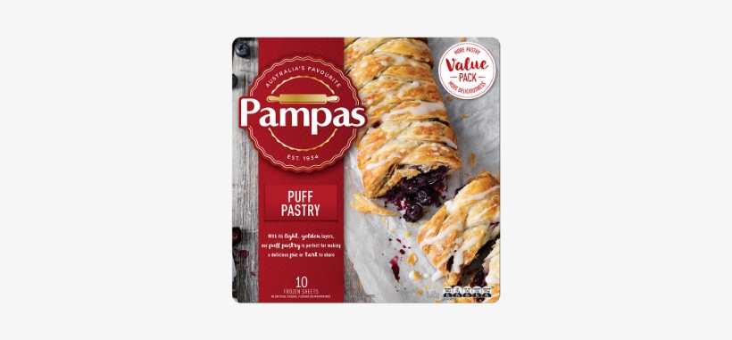 Puff Pastry 10 Sheets - Pampas Puff Pastry Sheet, transparent png download