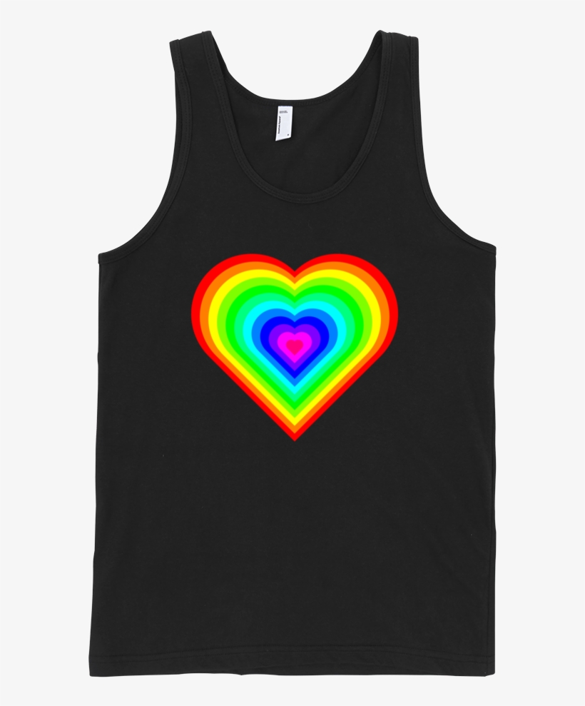 Rainbow Heart Fine Jersey Tank Top Unisex By - Tupac Cares If Nobody Else Cares Shirt, transparent png download
