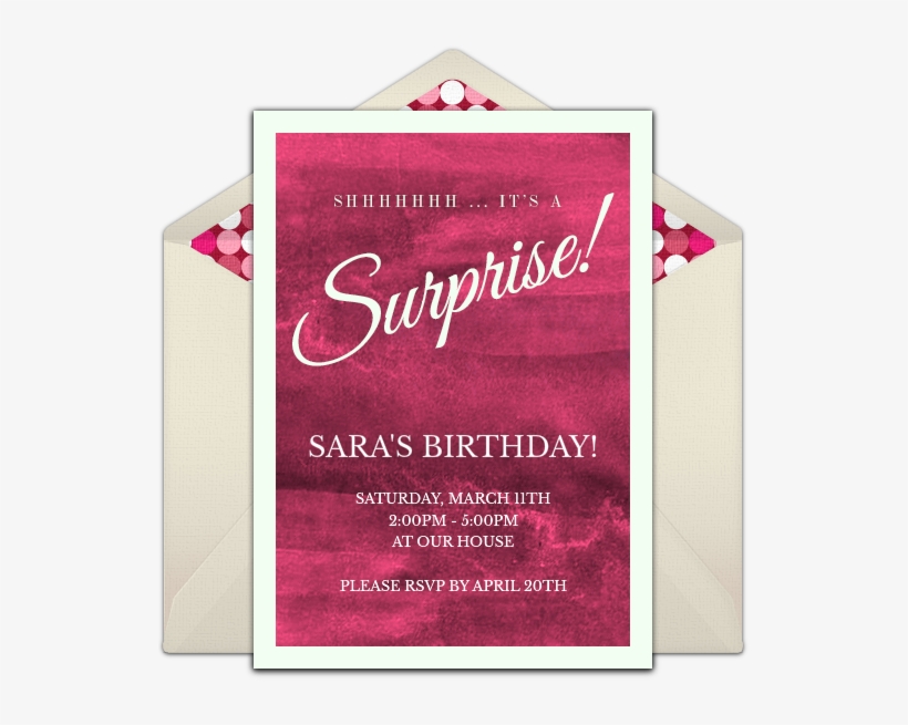 A Great Free Surprise Party Invitation Featuring A - Christmas Card, transparent png download