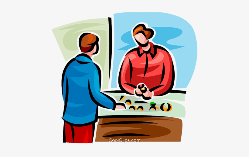 Person Talking To A Jeweler Royalty Free Vector Clip, transparent png download